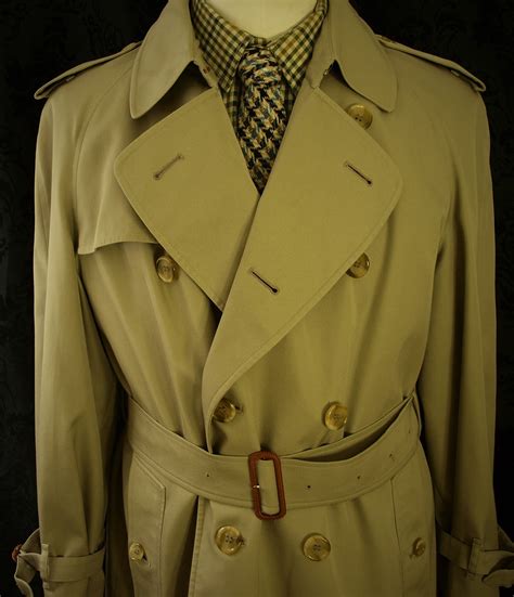 burberry vintage check cotton trench coat|vintage burberry trench coat men's.